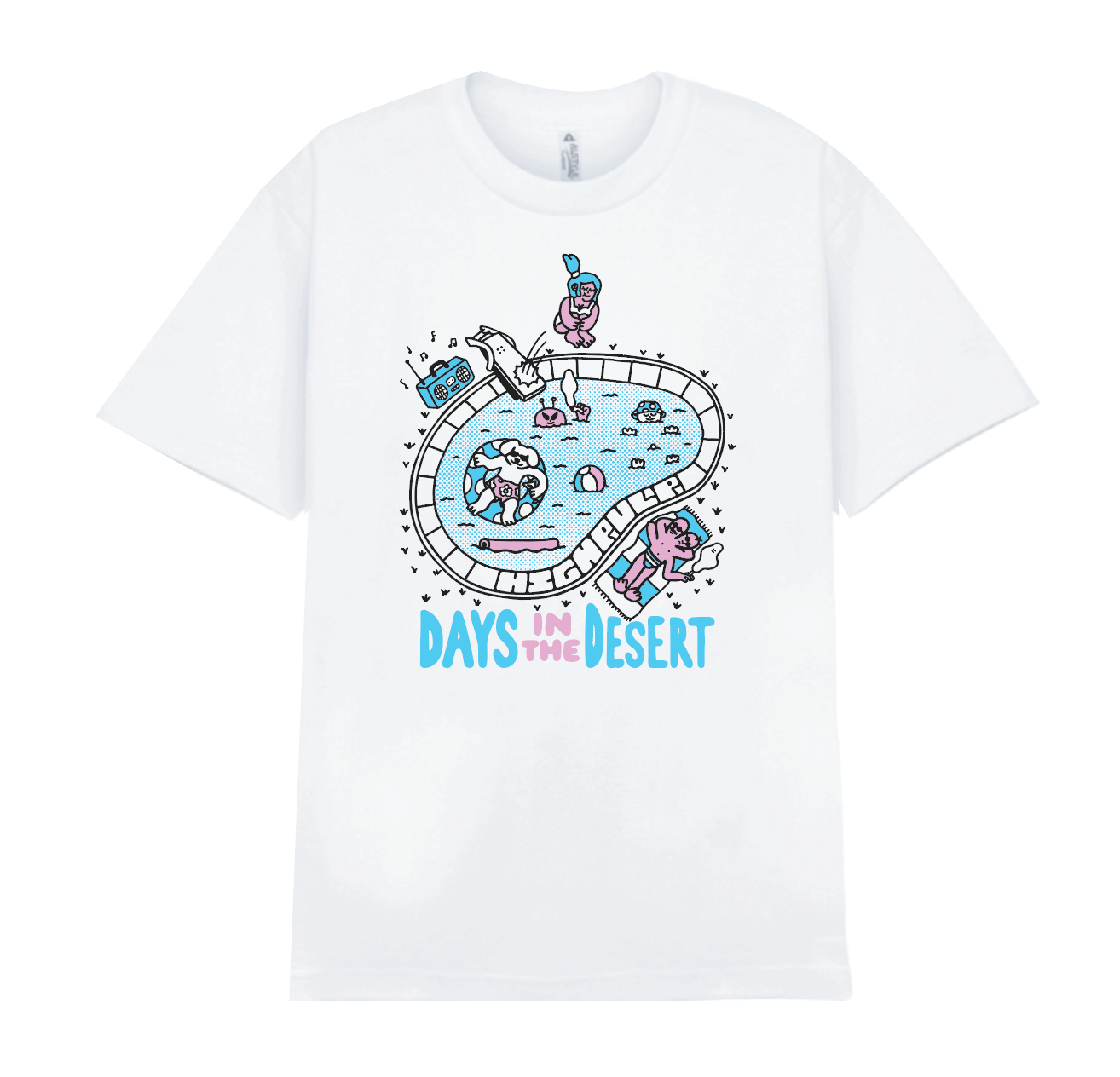 Short Sleeve T-shirt - Pool Party Design (Days in the Desert official)